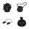 Animal, security and or web icon in black style. computer, travel icons in set collection.
