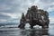 Animal shaped lava formation in Huna bay, on northern Iceland