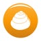 Animal shell icon vector orange