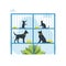 Animal Shelter Concept. Lonely Animals In Cages Wait For The Adoption. Rehabilitation or Adoption Center for Stray Pets