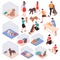 Animal Shelter Isometric Set