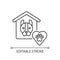 Animal shelter linear icon