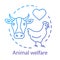 Animal shelter, welfare concept icon. Voluntary wildlife protection idea thin line illustration. Veterinary clinic