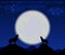 Animal Silhouette Moonlight in nature