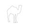 Animal silhouette walking camel illustration minimal creative art