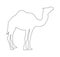 Animal silhouette walking camel illustration minimal creative art