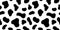 Animal skin with black ink hand drawn spots seamless pattern. Texture fur dog dalmatian or cow