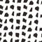 Animal skin print pattern, abstract brushes blacks spots decoration