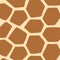 Animal skin print pattern, giraffe print, brown spots layout template