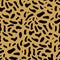 Animal skin seamless pattern golden colors with trendy camouflage design for fashion textile print