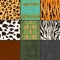 Animal skins vector pattern seamless animalistic skinny textured backdrop of wild skinning natural fur illustration
