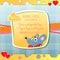 Animal Stories Mouse with Cheese Text Frame Callout Vector Template