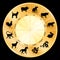 Animal symbols chinese calendar circle
