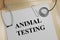 ANIMAL TESTING concept