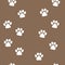 Animal tracks seamless pattern
