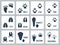 Animal tracks vector icons