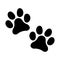 Animal two paws icon, dog, cat.. symbol for pet. Foot mark isolated on white background