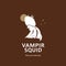 animal vampir squid natural logo vector icon silhouette
