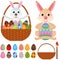 Animal Vector Icons : Rabbit Bunny with Easter Egg