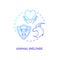 Animal welfare blue gradient concept icon