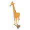Animal welfare icon isometric vector. Boa constrictor near giraffe animal icon