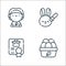 Animal welfare line icons. linear set. quality vector line set such as organic eggs, certificate, animal testing