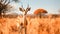 Animal wildlife in Africa Impala grazing on the dry forest