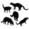 Animal Wildlife African Civet Silhouette Set Ver2