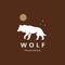 animal wolf natural logo vector icon silhouette