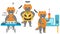 Animal Wolverines Fixing A Computer, Stands With A Pumpkin And Bats Around, Plays The Synthesizer