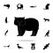 animal Wombat icon. Detailed set of Australian animal silhouette icons. Premium graphic design. One of the collection icons for