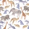 Animals abstract seamless background
