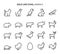 Animals, bold line icons