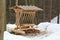 Animals feeder in winter forest