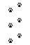 Animals feet track. Dog black paw, walking feet silhouette or footprints. Trace step imprints isolated on white. Walking