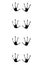 Animals feet track. Frog black paw, walking feet silhouette or footprints. Trace step imprints isolated on white