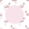 Animals  flamingo birds cartoon cute muzzles scandinavian style. Hand-drawn illustration of children