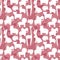 Animals flat set, seamless pattern on pink poligons