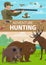 Animals hunting open season, hunter club adventure
