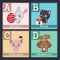 Animals illustrating adjectives - ABCD