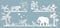 Animals on the line. Laser cut paper, template for DIY scrapbooking. Palm trees, tiger, elephant. Animals, wildlife, bird, tree,