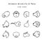 Animals and pets line icons