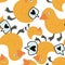 Animals seamless yellow ducks pattern for fabrics and textiles and packaging and gifts and cards and linens and kids