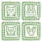 Animals stamps set