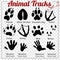 Animals Tracks - vector set