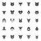 Animals vector icons set