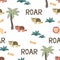 Animals Wild Africa. Seamless background