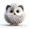 Animated 3d Cartoon Owl With Attention To Detail In Fur And Feathers