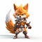 Animated 3d Fox Character In Clash Of Clans Style - Unique And Vibrant