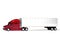 Animated 3D semi trailer truck